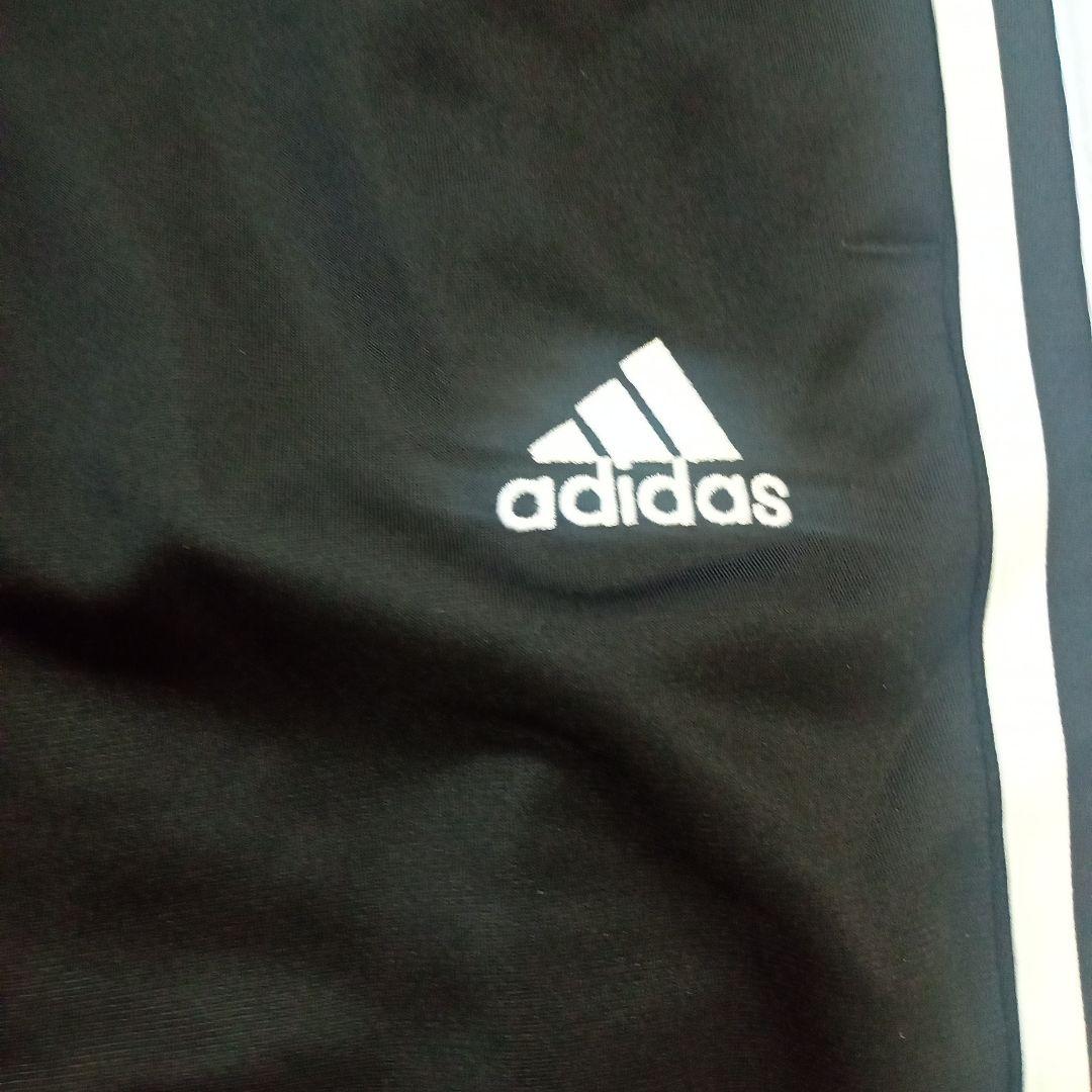 adidas レディースL 黒　ジャージ上下
