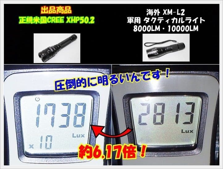 『正規CREE XHP50.2/スリム』ハンディライト　超強力　LED懐中電灯
