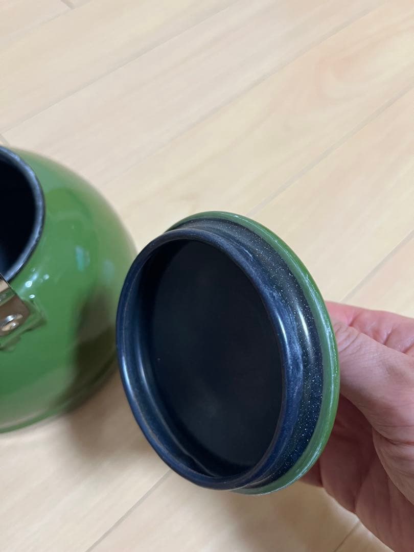 月兎印 ケトル 2.2L グリーン　野田琺瑯