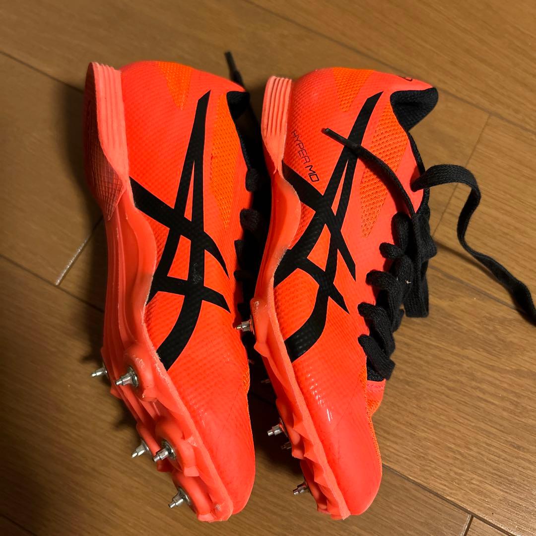 ASICS 陸上競技用スパイクシューズ 長距離走用　オレンジ