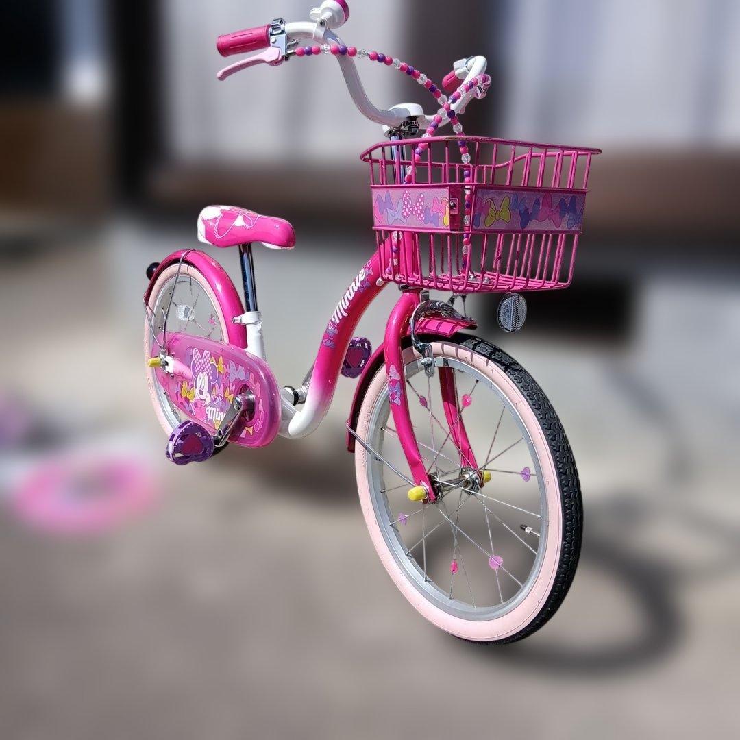 アイデス　幼児用自転車　ミニーマウスポッピンリボン18インチ