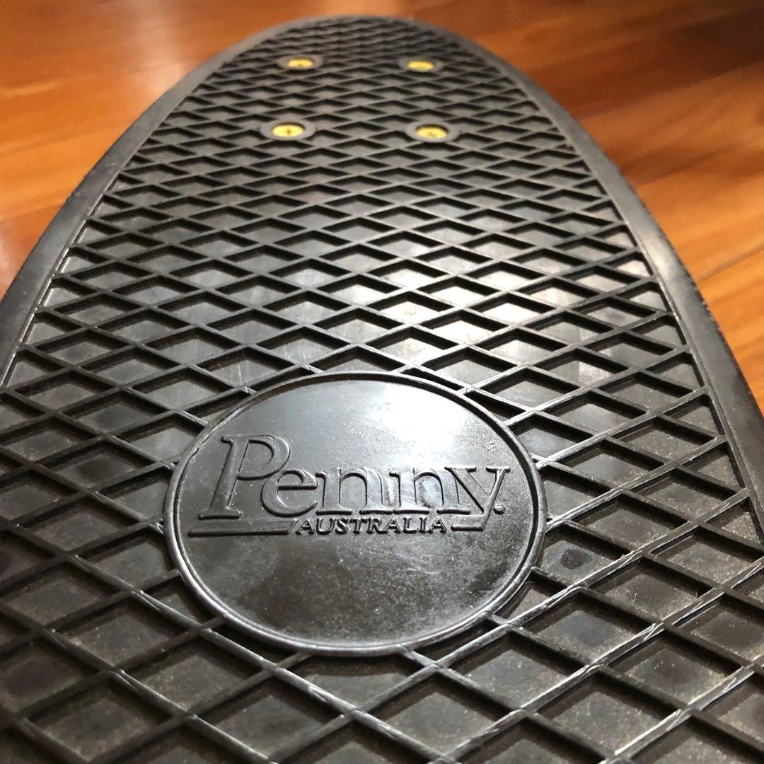 Penny スケートボード 黒 ラスタカラー傷少ない動き良好ペニークルージング