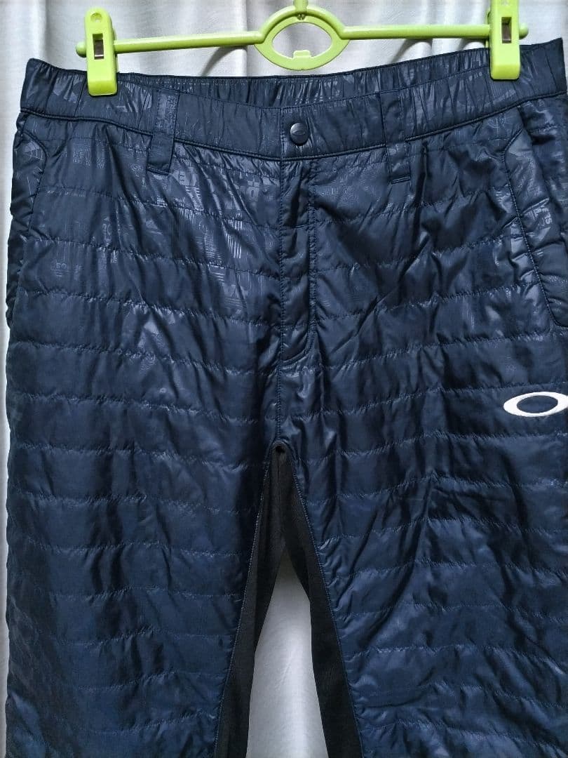 OAKLEY ゴルフ 中綿 パンツ　キルティング　ネイビー　シャードー　総柄