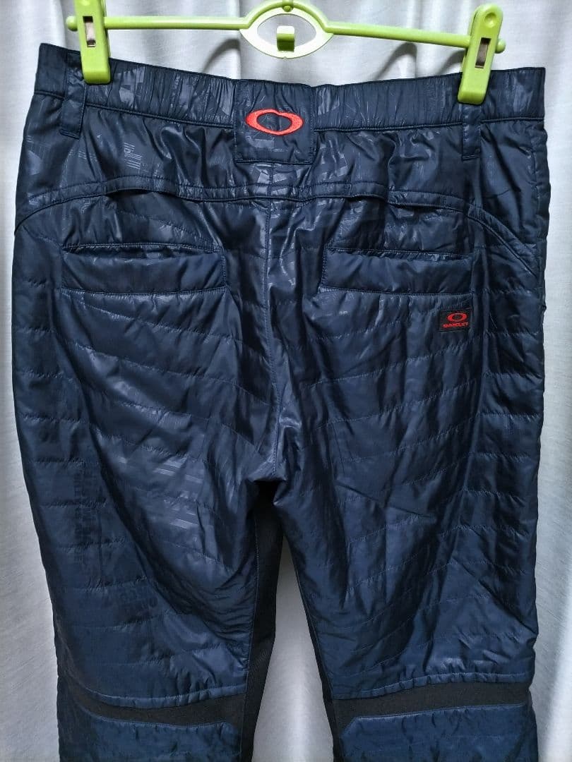 OAKLEY ゴルフ 中綿 パンツ　キルティング　ネイビー　シャードー　総柄