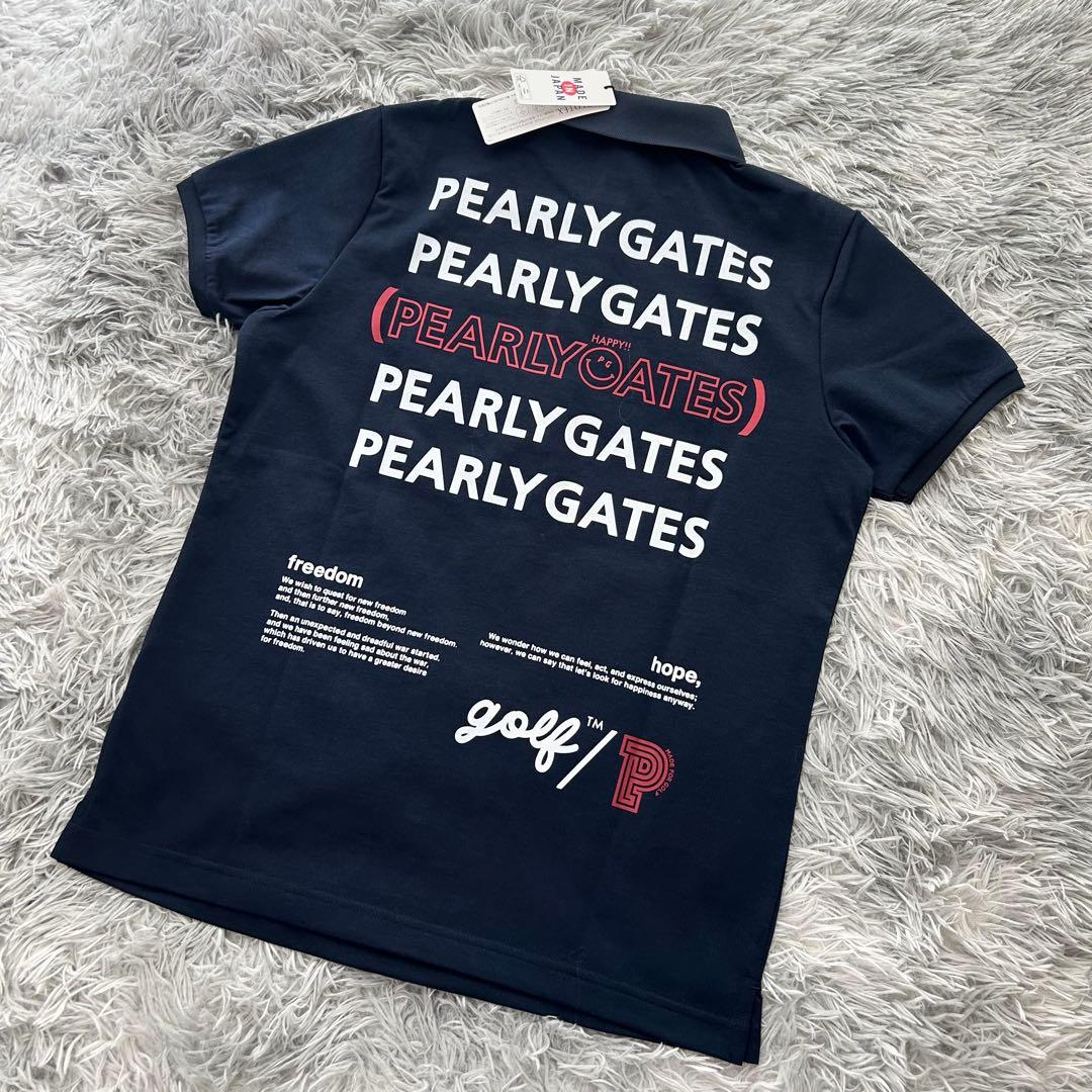 新品　パーリーゲイツ　PEARLY GATES 半袖ポロシャツ　ネイビー　1