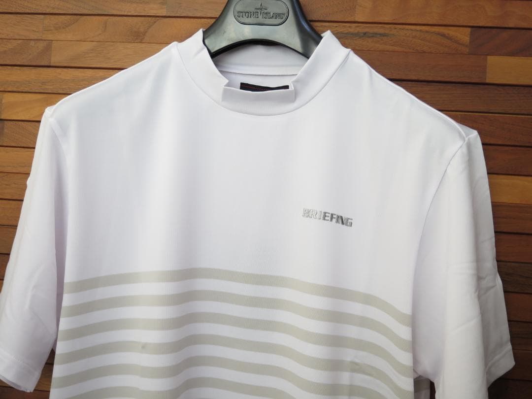 BRIEFING GOLFシャドーストライプハイネックシャツリラックスフィットⓂ