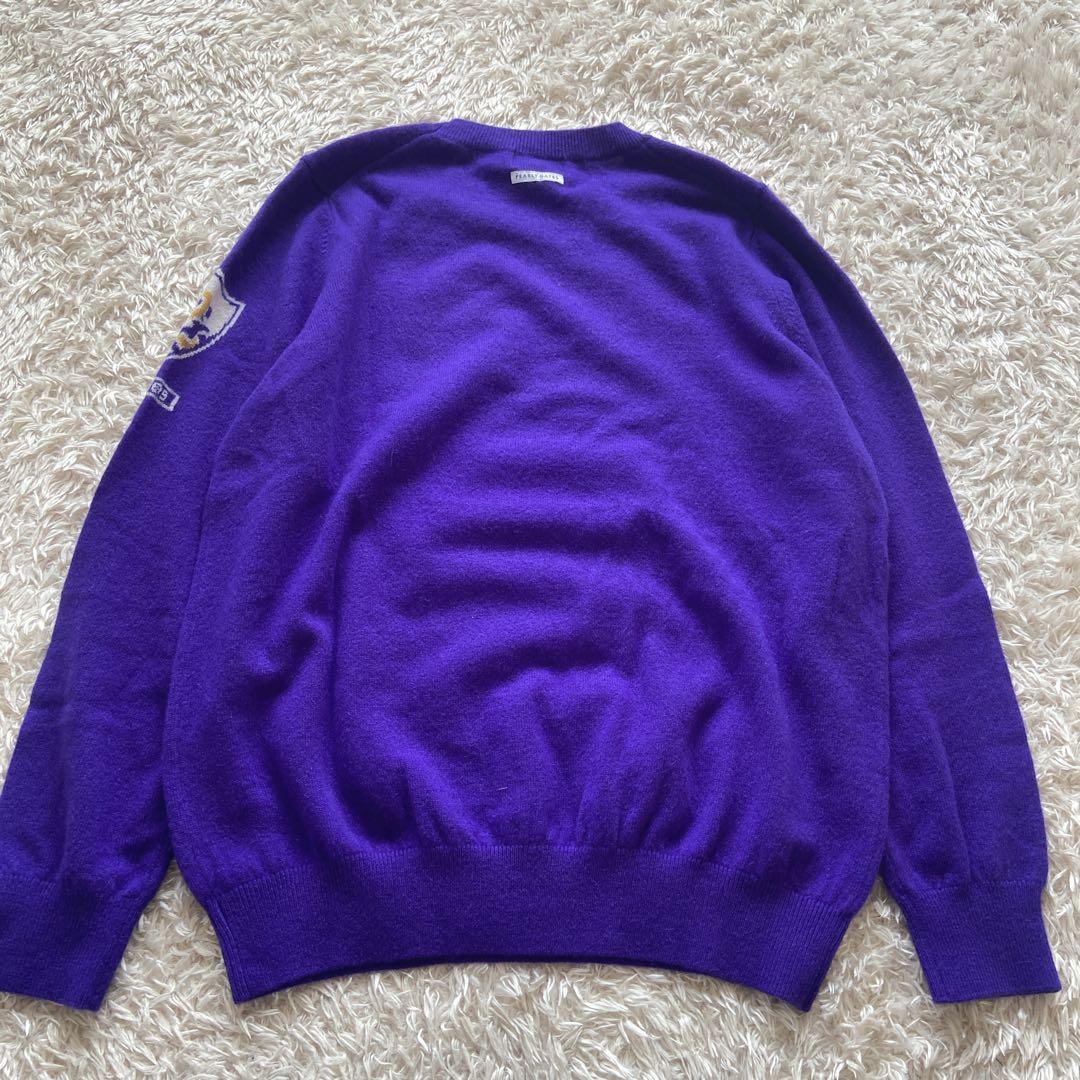 新品　パーリーゲイツ　カシミヤ100% ゴルフセーター　ニット　4メンズM位　紫