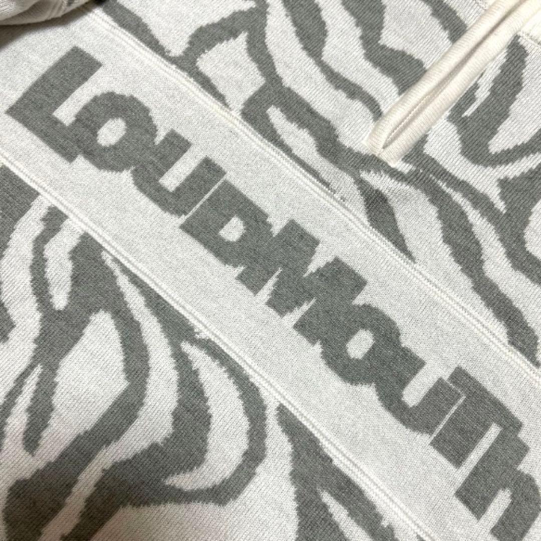 LOUDMOUTH ラウドマウス ゼブラ柄 ハーフジップセーター ニット XL