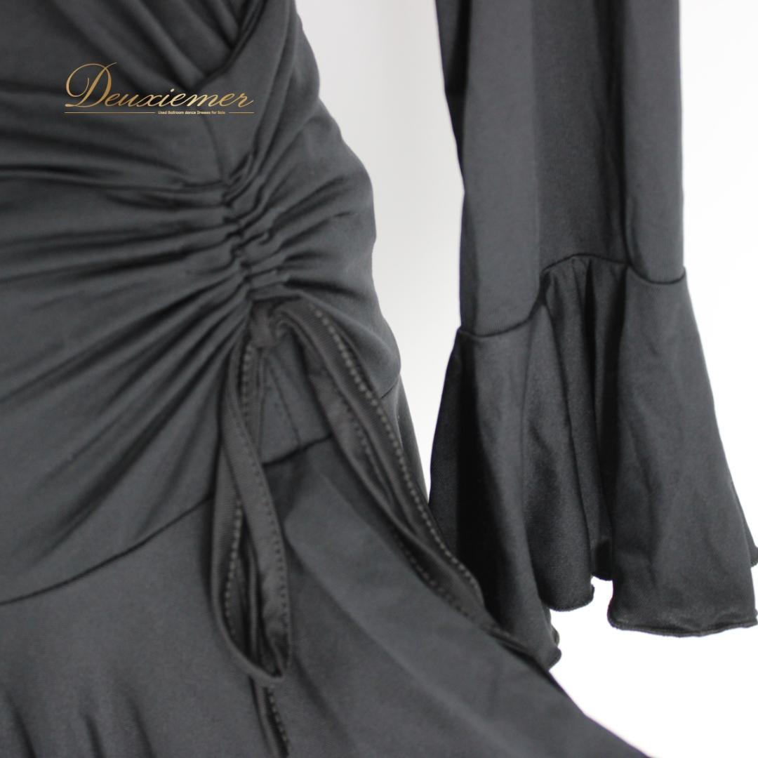 【美品 社交ダンス衣装】上下セット レッスンウェア パーティー Baysa 黒