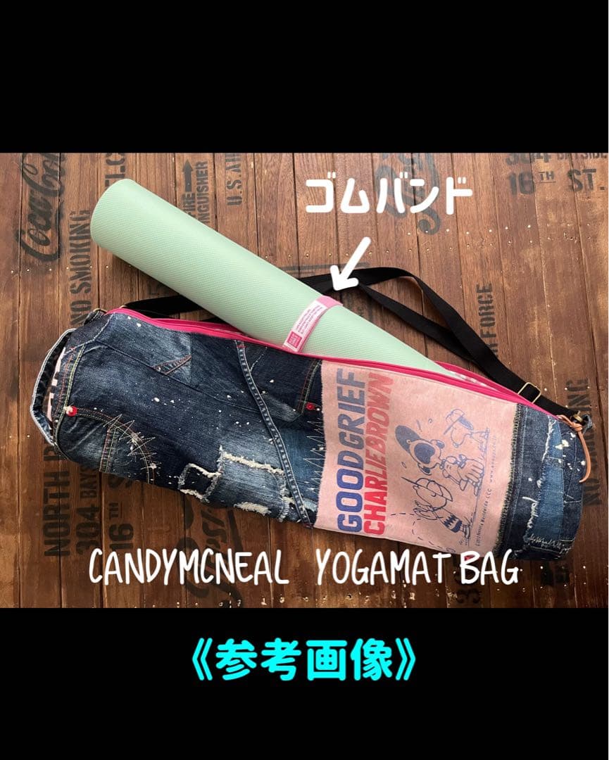 【ヨガマットバッグ】デニムリメイク　ヨガマットケースyoga ピラティスLAVA
