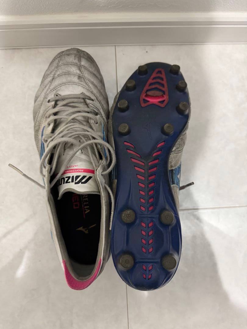 Mizuno サッカーシューズ・スパイク グレー/ブルー/ピンク