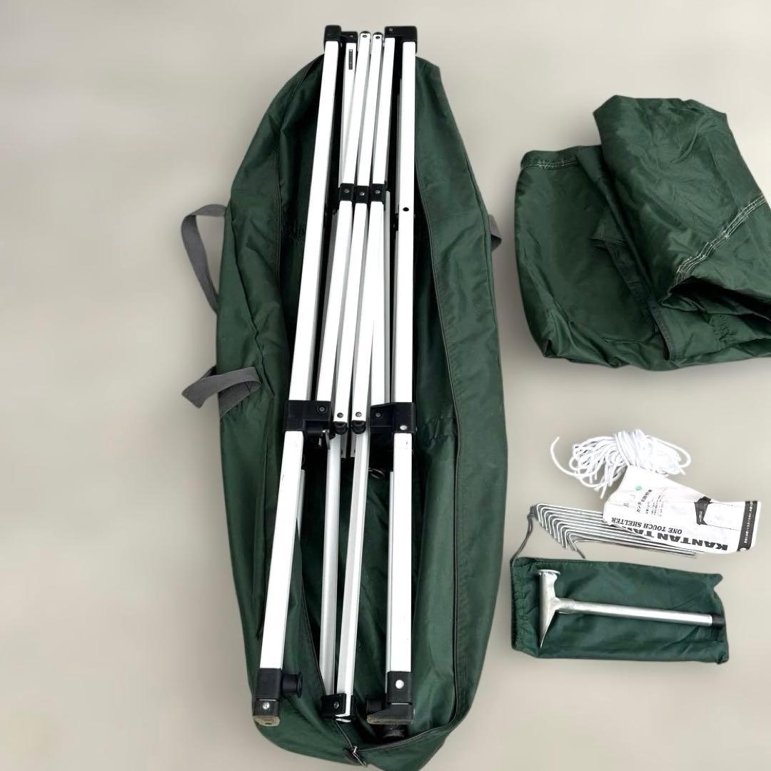 【付属品完備】カンタンタープ 270×180 ペグ ハンマー付 BBQ キャンプ