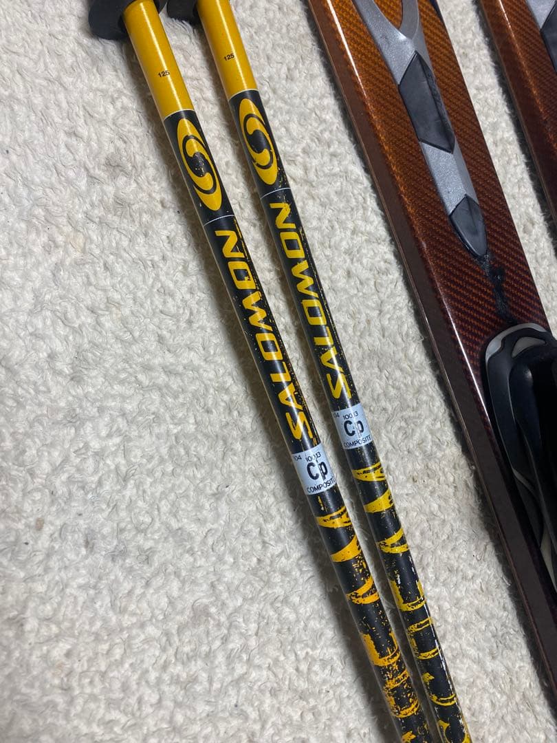 SALOMON VERSE9 170cm スキー板＋サロモンストック125cm
