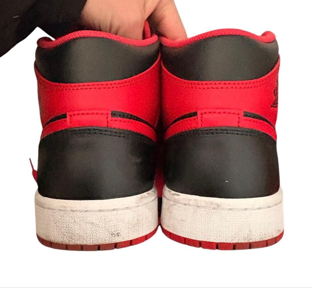 NIKE AIR JORDAN 1 MID 黒／赤　US9
