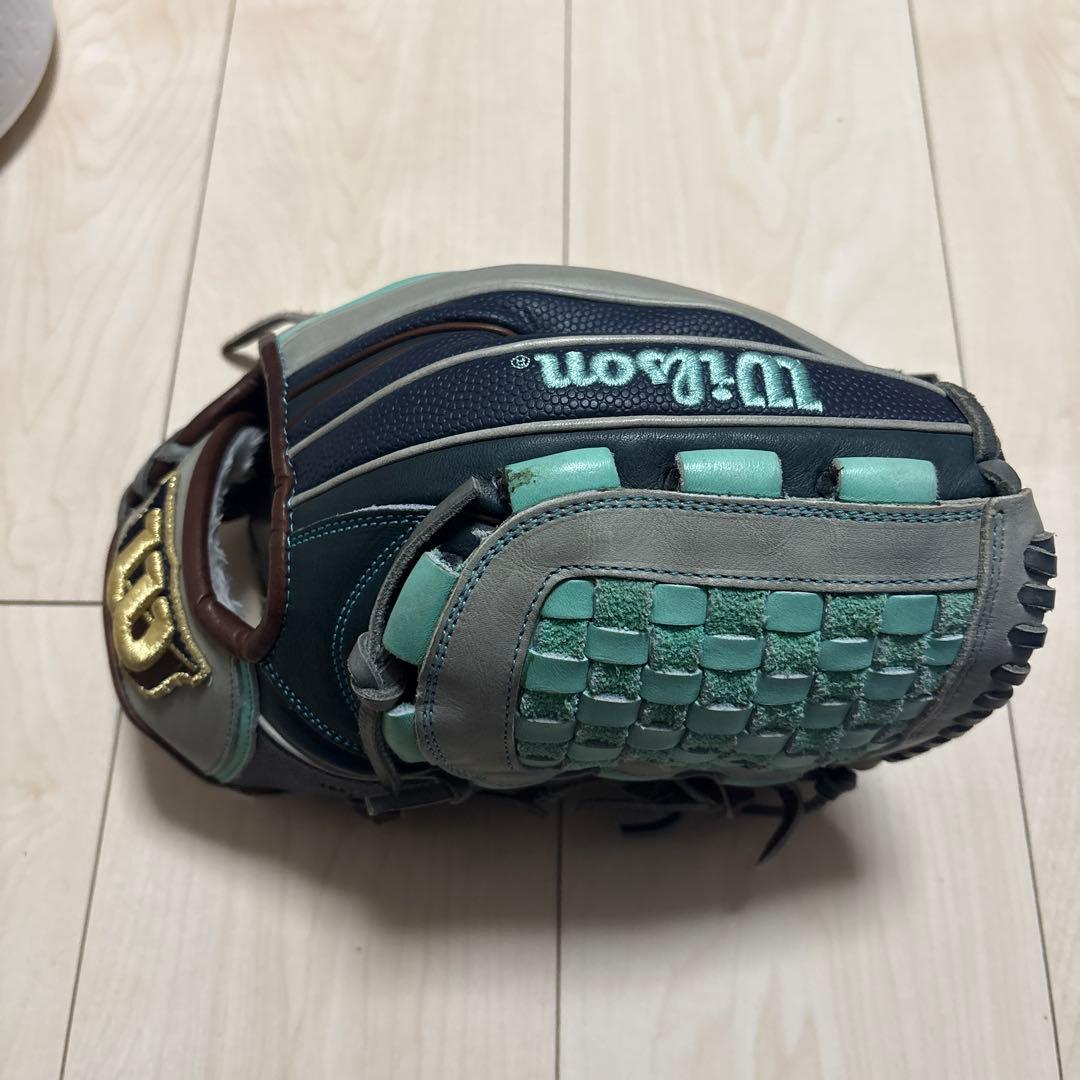 【お値下げ交渉可】Wilson 軟式野球グローブ 青緑