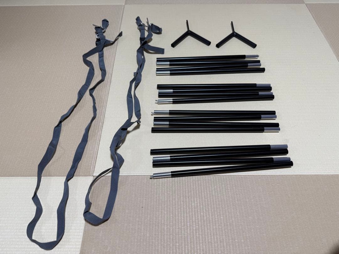 BUNDOKソロベースEX、純正二又ポール、ゴールゼロ他セット
