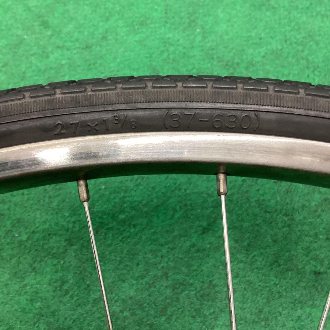 ステンレスリム　前輪 27x1-3/8 タイヤ付 ハブダイナモ 27インチ j2