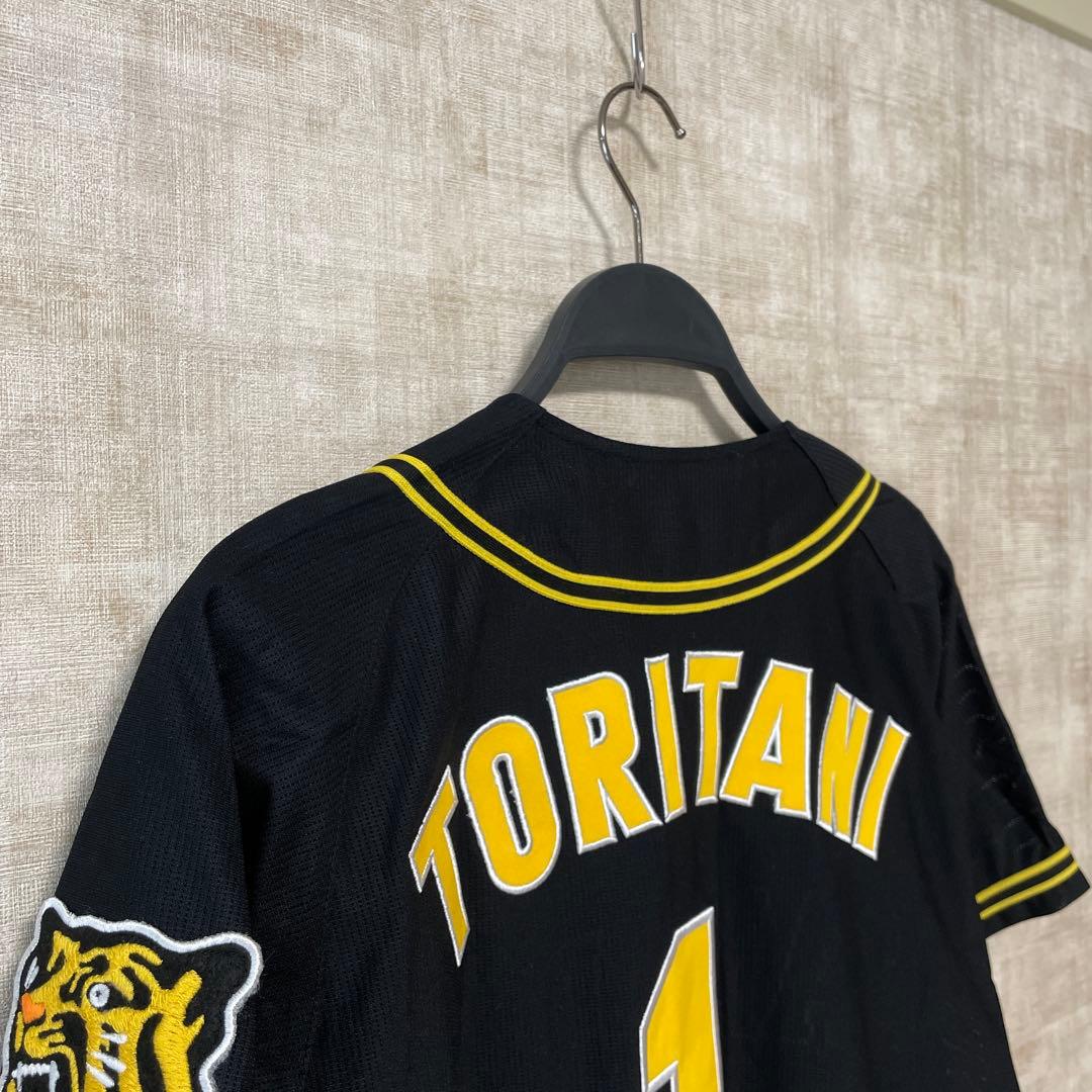 【阪神タイガース】鳥谷敬　総刺繍ビジター ユニフォーム　ブラック 黒S