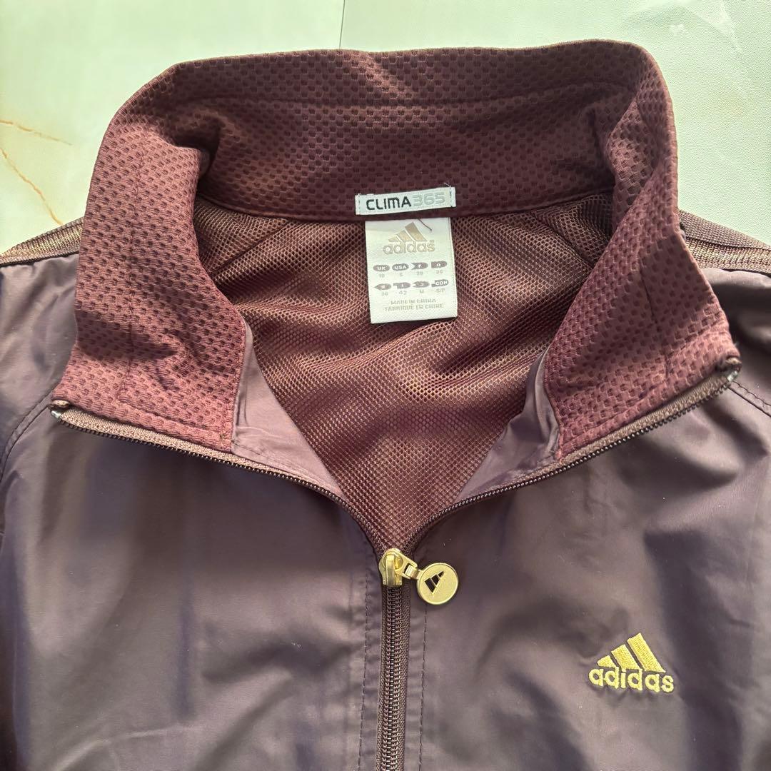 adidas CLIMA365ブラウンゴールドラインジャージ上下セットレディース