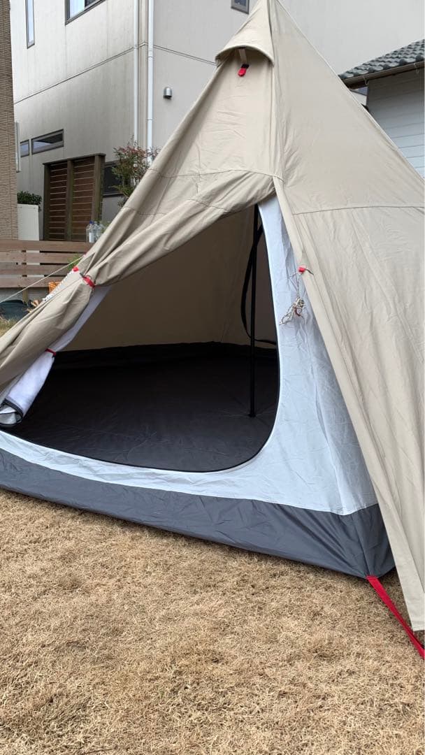 中古美品　FIELDOOR ワンポールテント TC 400 インナーテント付き