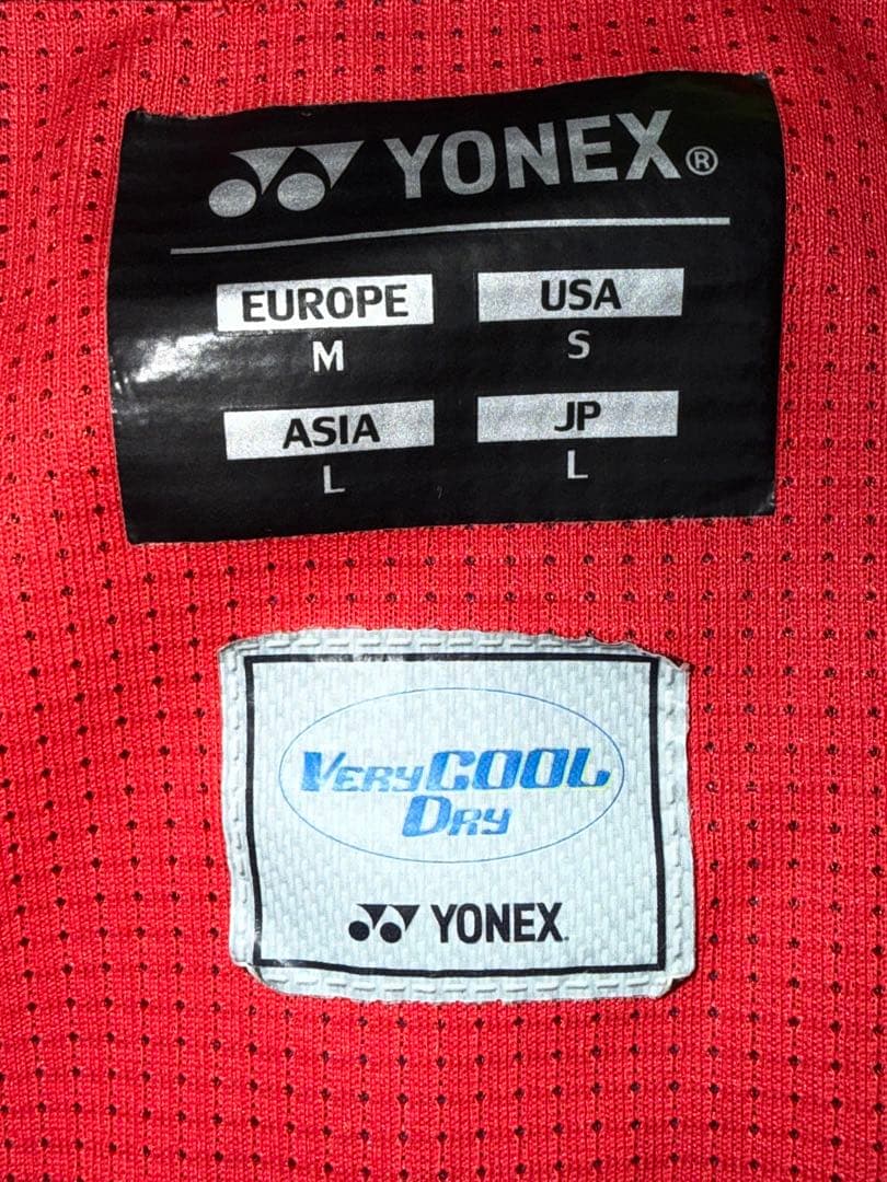 YONEX ヨネックス ゲームシャツ 赤 L バドミントン