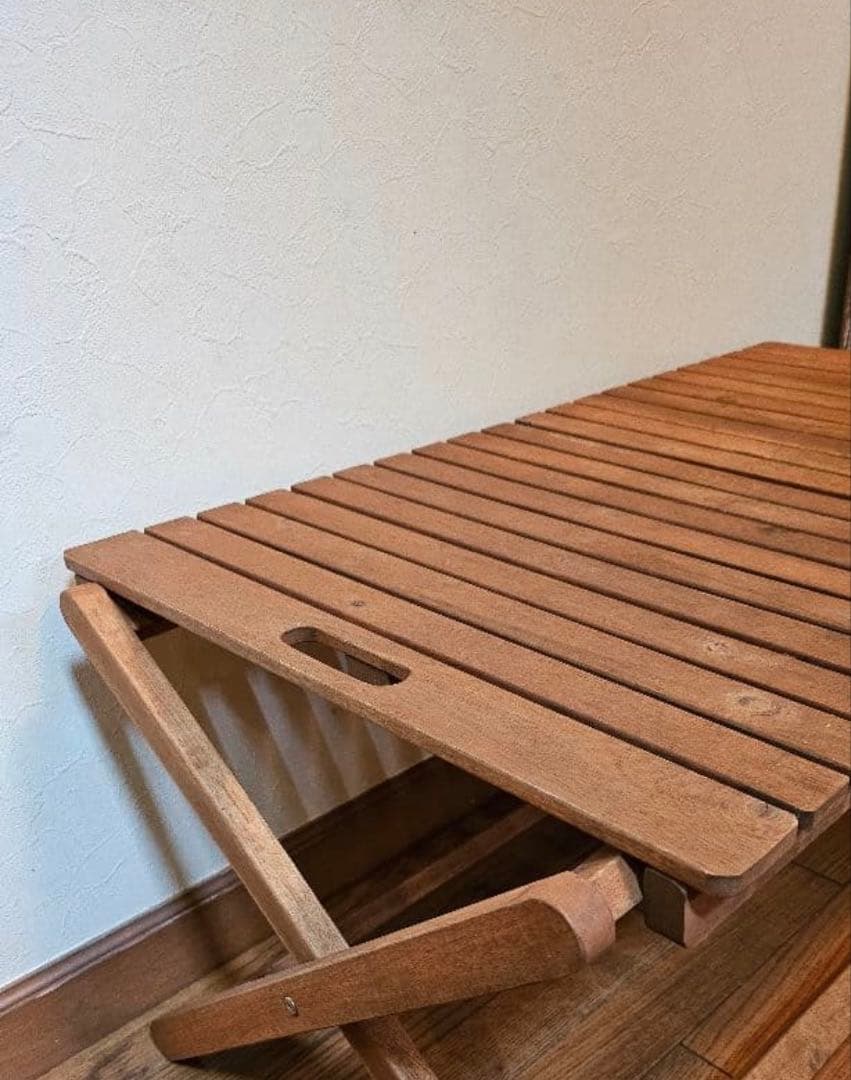 ニトリ 木製折りたたみ ローテーブル アウトドア ウッドテーブル