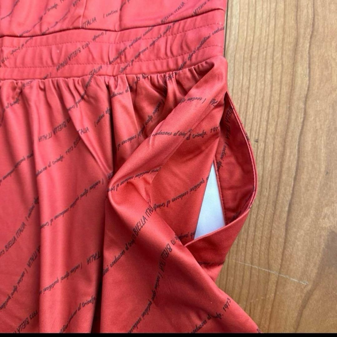 新品★ フィラ テニスウエア メッセージプリント フリル ワンピース M
