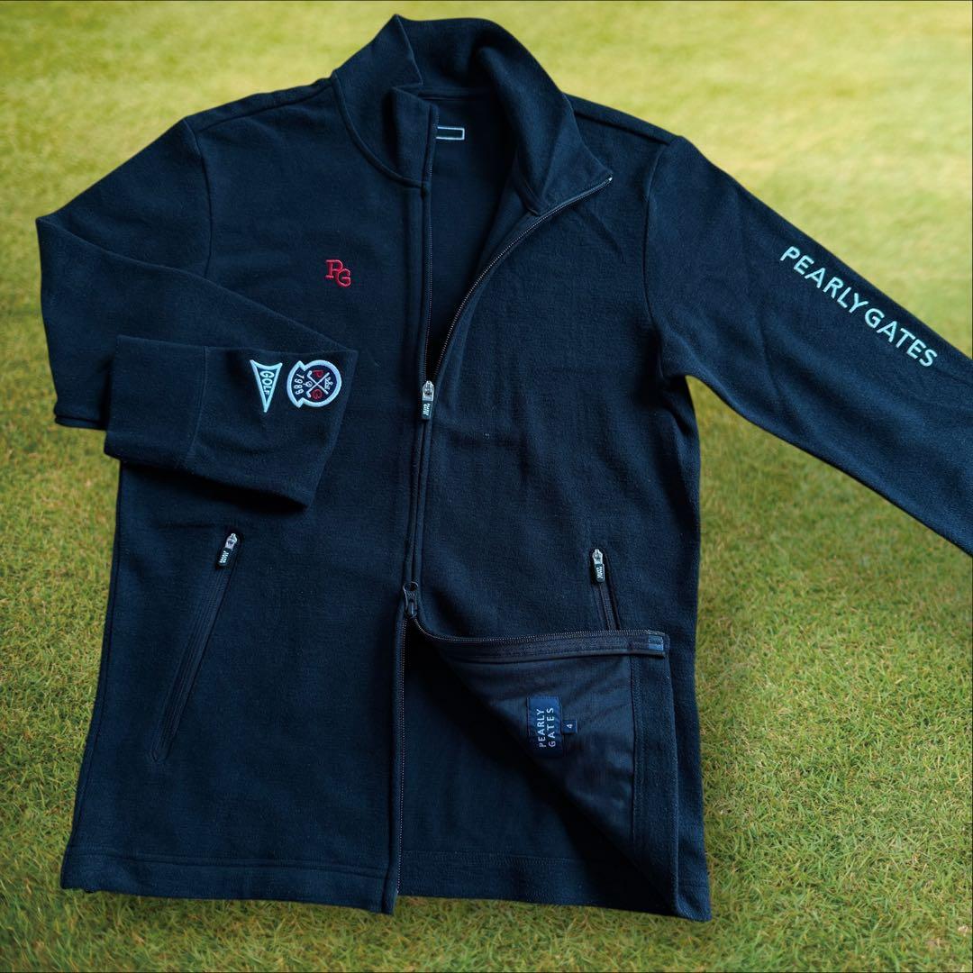 現行モデル　パーリーゲイツ　ジャケット　ブルゾン　M〜L相当　黒　ブラック　4