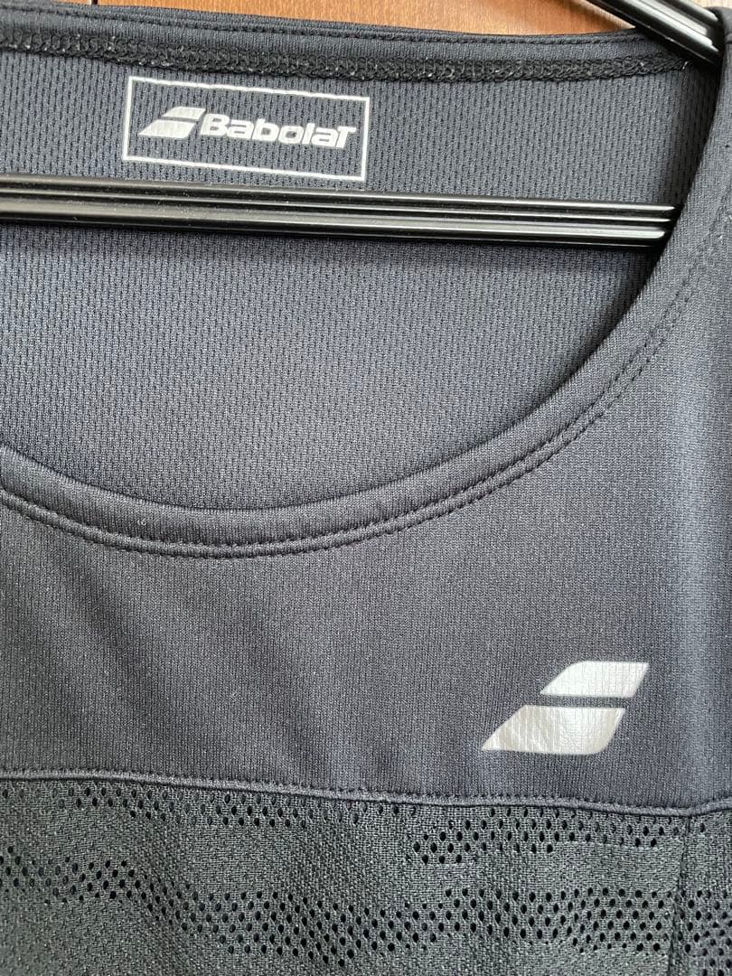 Babolat メッシュスポーツウェア 半袖 ブラック