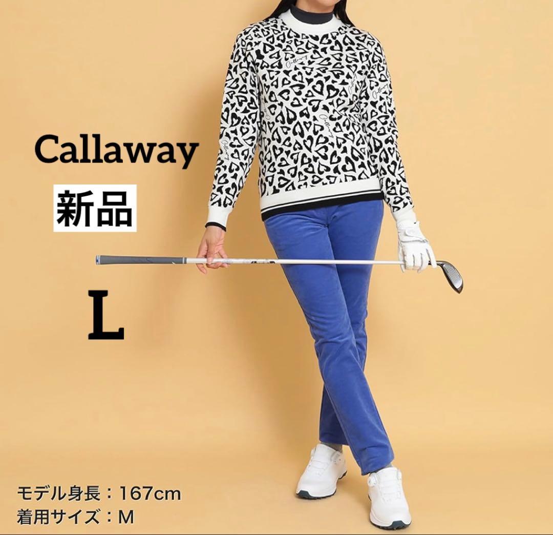 新品　Callaway ロングパンツ　8WAYストレッチ　モールスキン　L