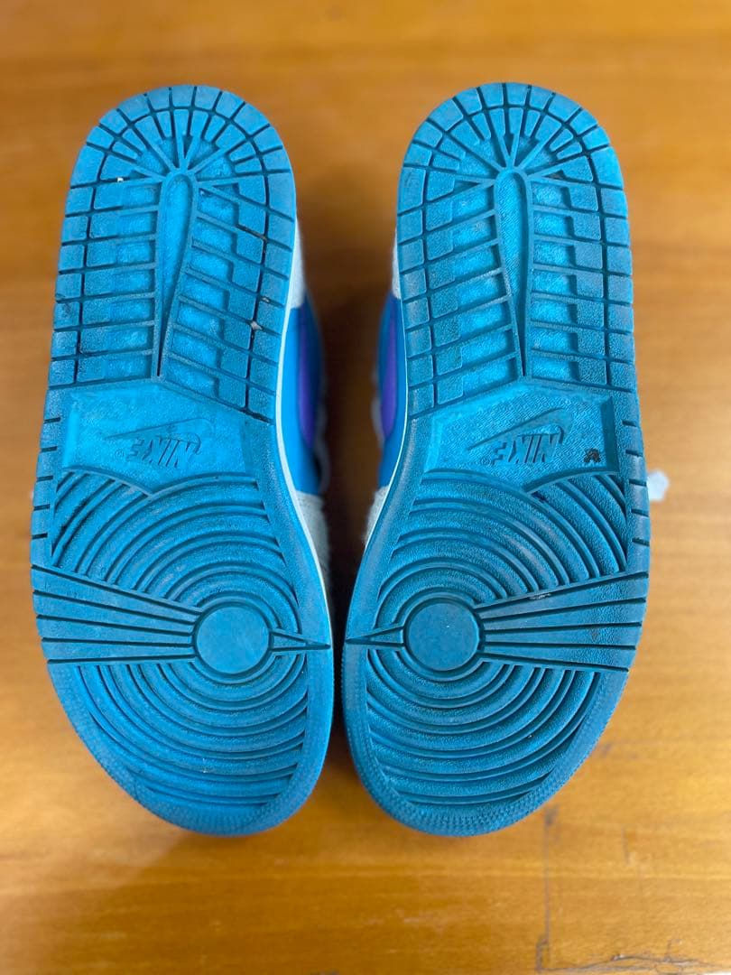 古着 ジョーダンNIKE青灰色スウェードバスケットシューズ