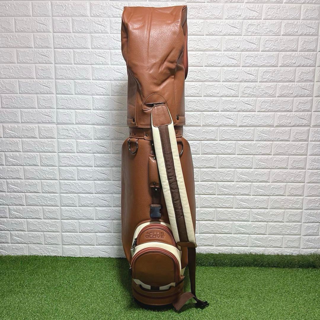 極美品 入手困難 CLUBGLOVE レトロ オールレザー 9型キャディバッグ
