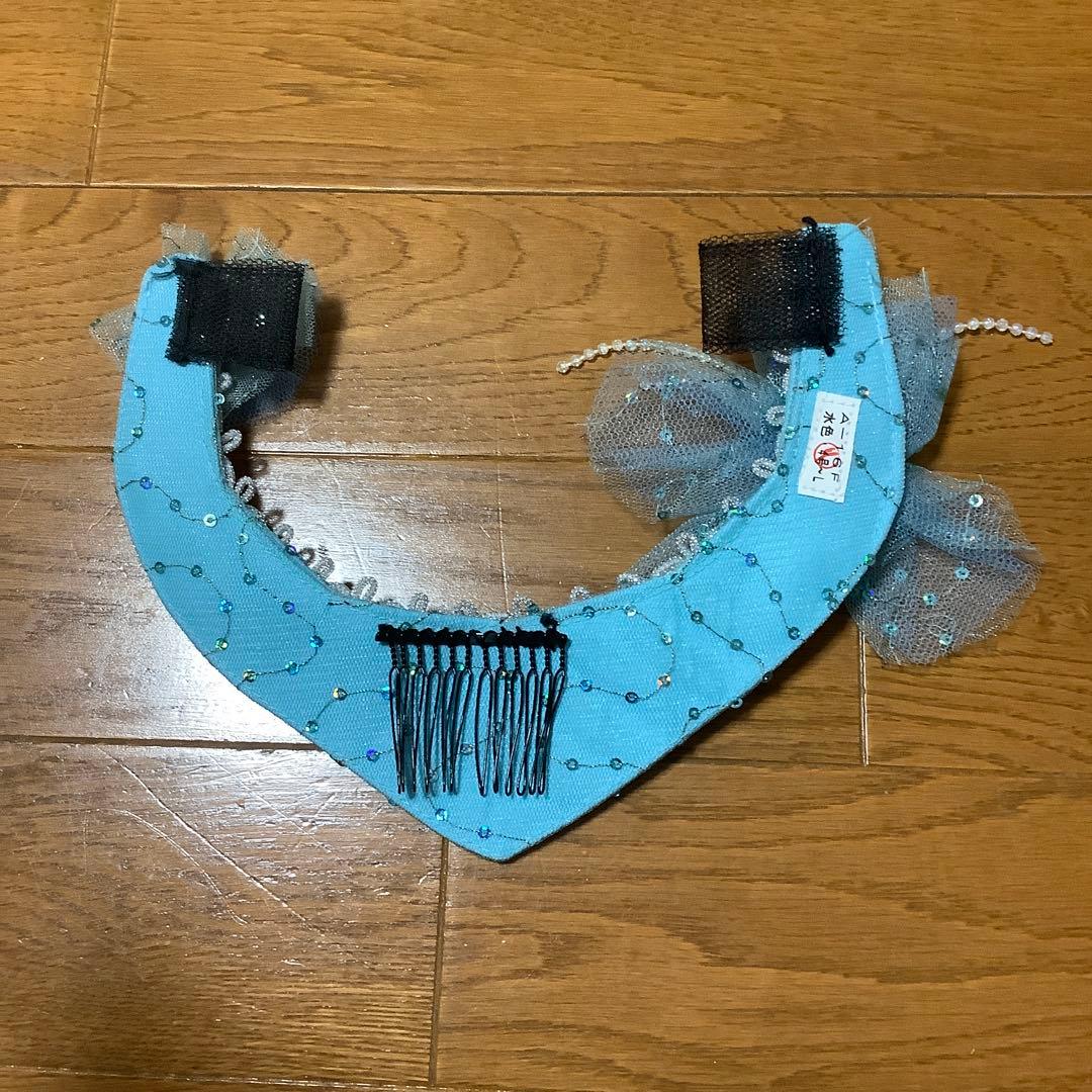 バレエ衣装　チュチュ　水色　頭飾り付き