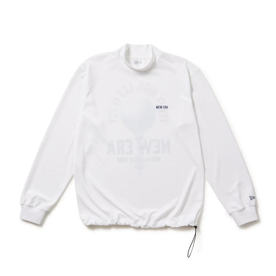 NEWERA GOLF 長袖 モックネック ゴルフボール ホワイト Lサイズ