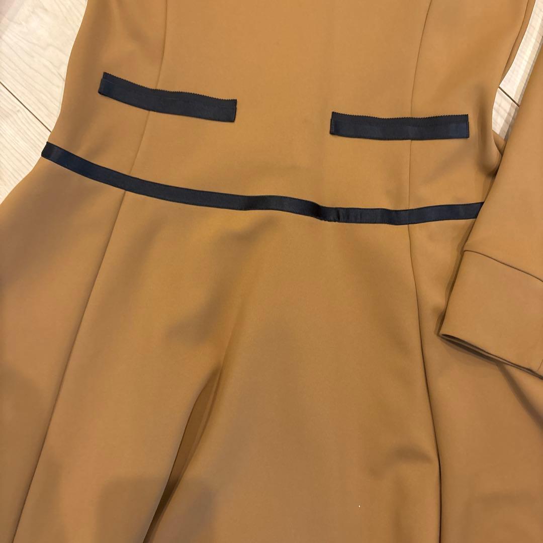 【極美品】ブラウン 長袖 ワンピース