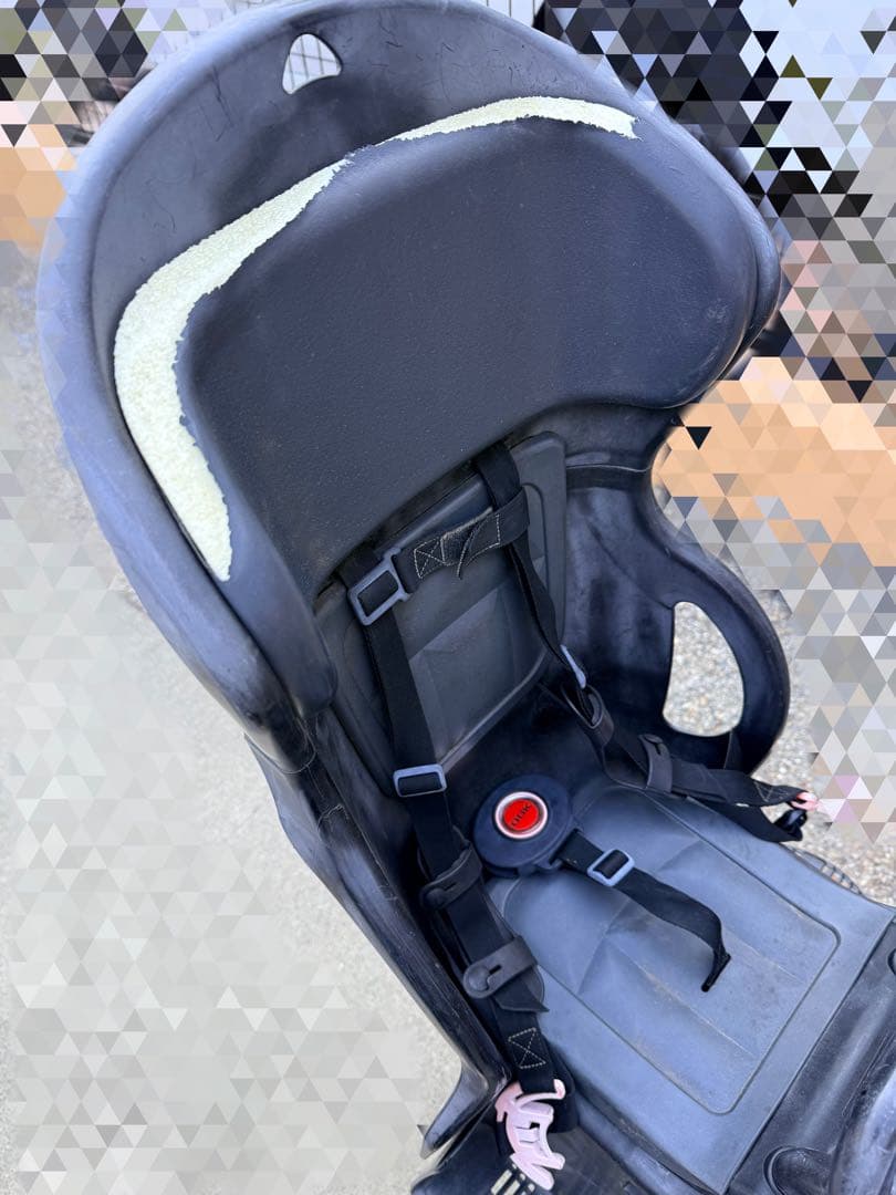 赤 電動アシスト自転車 チャイルドシート付き