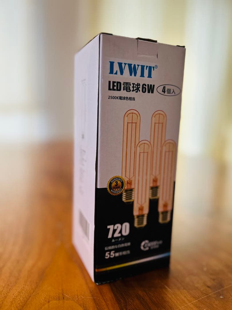 LVWIT LED電球 E26口金 720LM 6W 55W形相当 調光器非対応