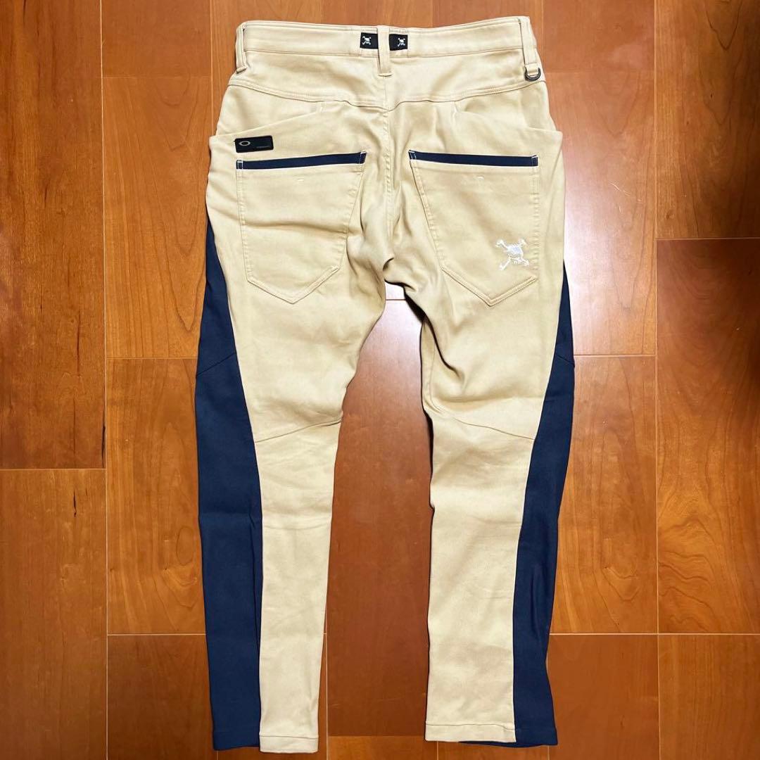 【美品】OAKLEY　ゴルフパンツ　32インチ　ネイビー×ベージュ　オークリー