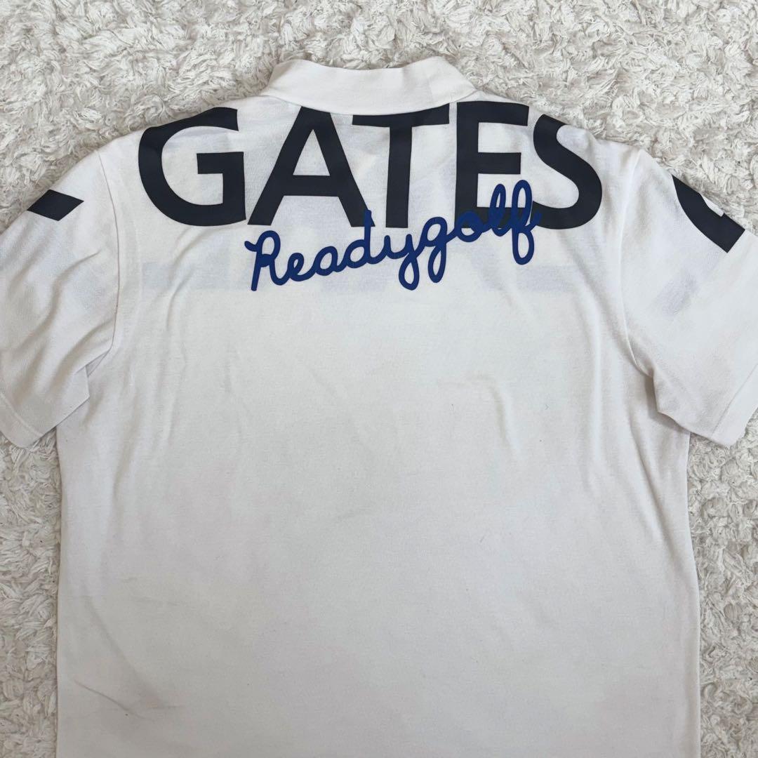 6(XL)サイズ パーリーゲイツ モックネック 半袖 ビッグロゴ ロゴドン 白