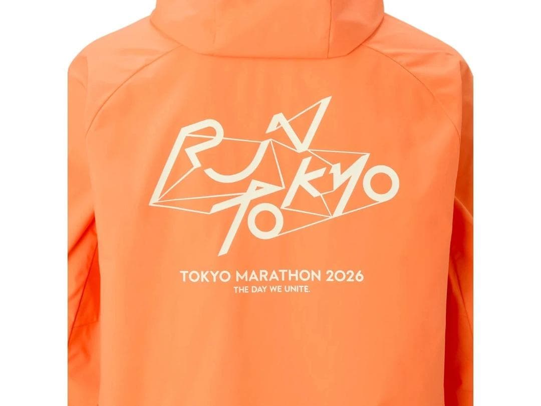 ASICS 東京マラソン2026 ウィンドブレーカー オレンジ 2XL