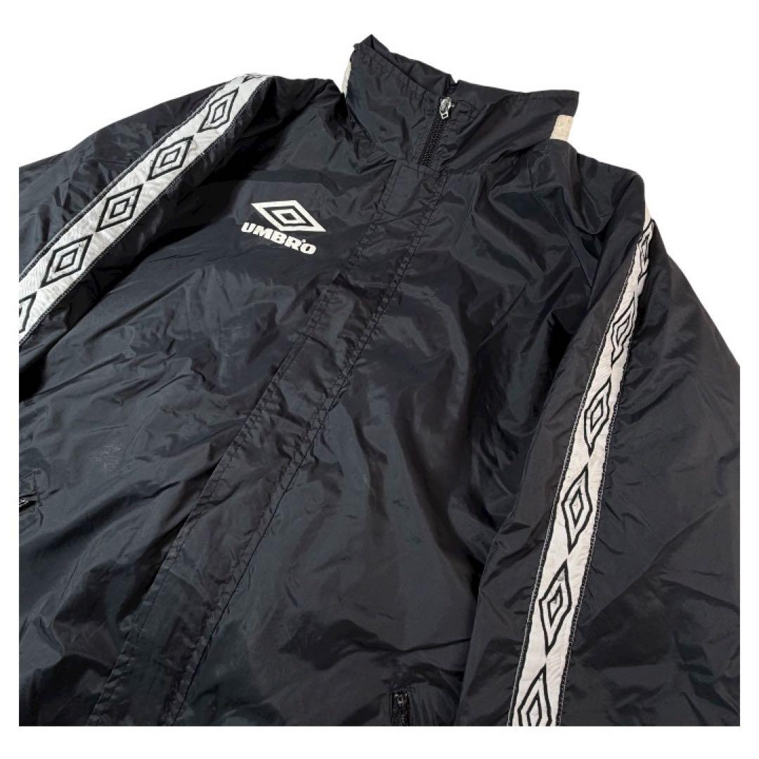 ヴィンテージ　UMBRO ナイロンジャケット　フリース　XL 90s フード付