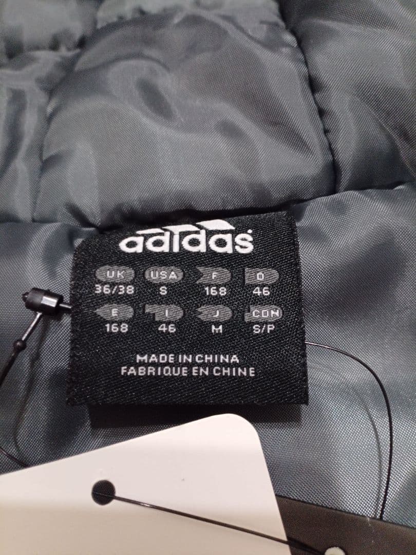 新品 adidas ベンチコート レディース グレー ピンク M