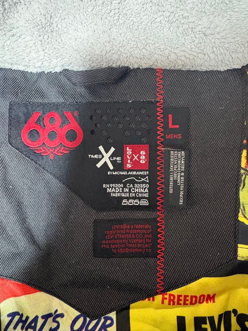 686 Levi's スノーボードウェア　Lサイズ表記