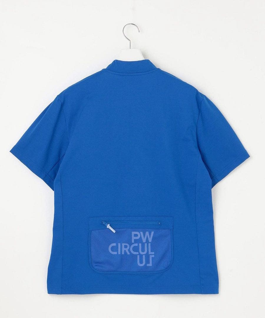 PW CIRCULUS メッシュポケットモック Tシャツ ブルー 青 半袖