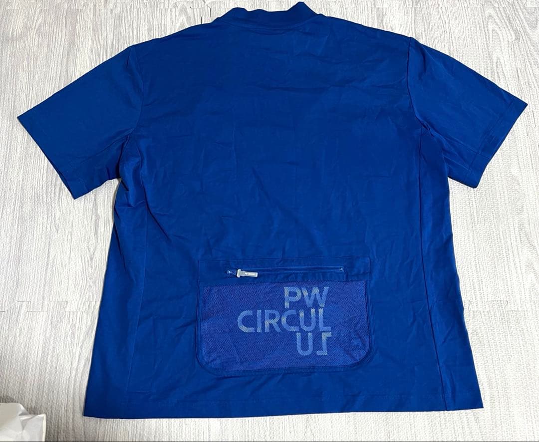PW CIRCULUS メッシュポケットモック Tシャツ ブルー 青 半袖