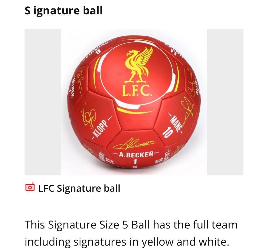リヴァプールFC サイン入りサッカーボール サイズ5 2019/20