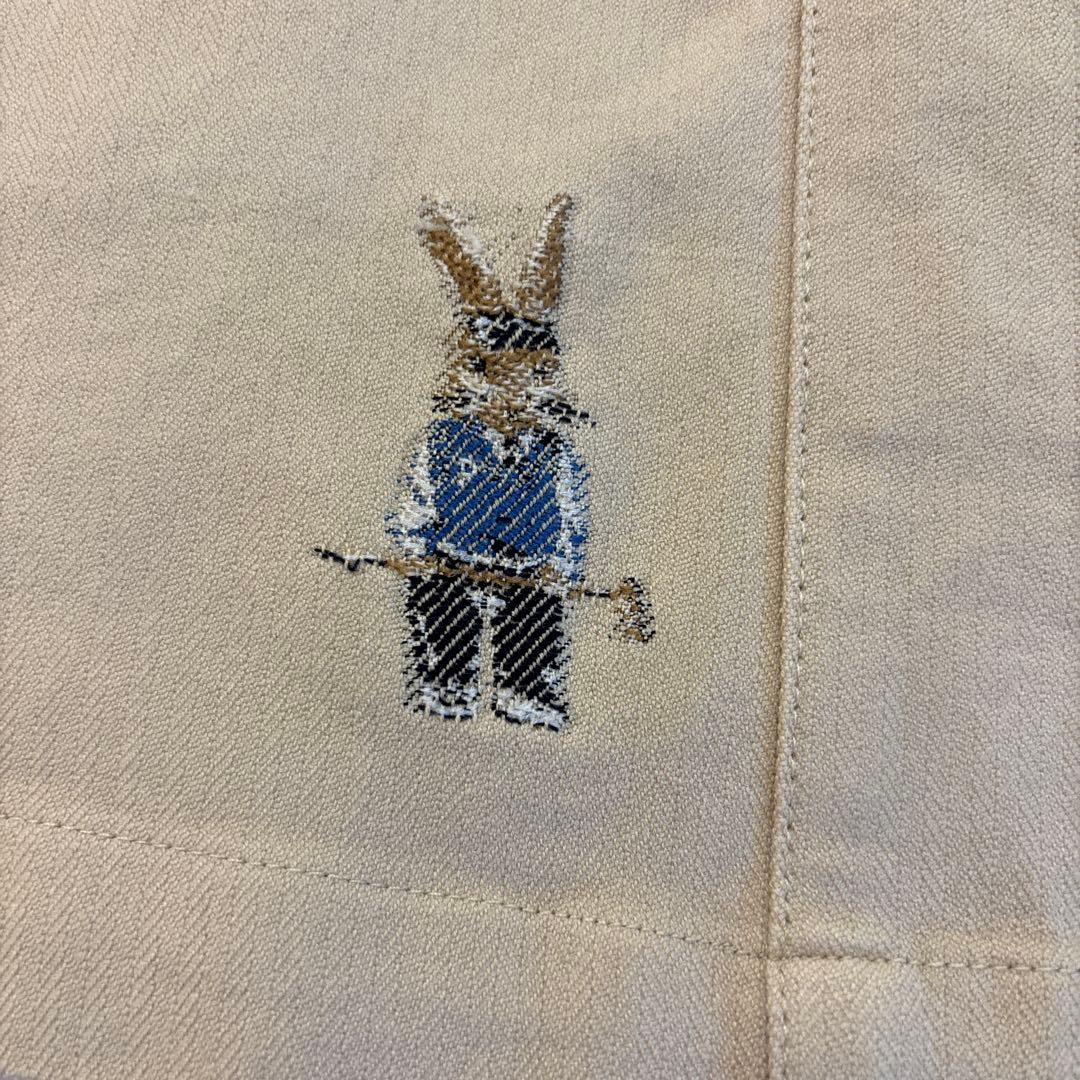 PEARLY GATES ウサギ刺繍スカート ベージュ