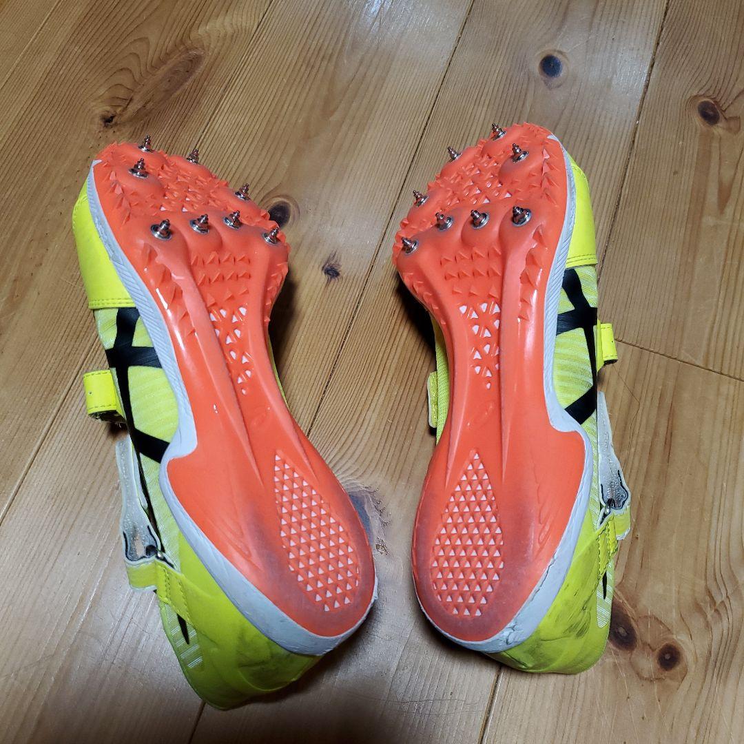 asics スパイクシューズ イエロー/ブラック/オレンジ