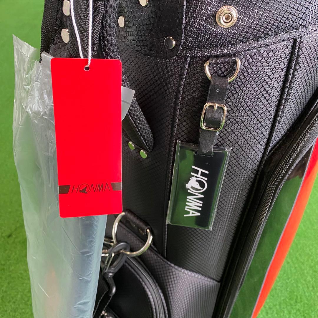 【新品】HONMA GOLF　ホンマ　キャディバッグ　軽量　9型　黒×赤　ゴルフ