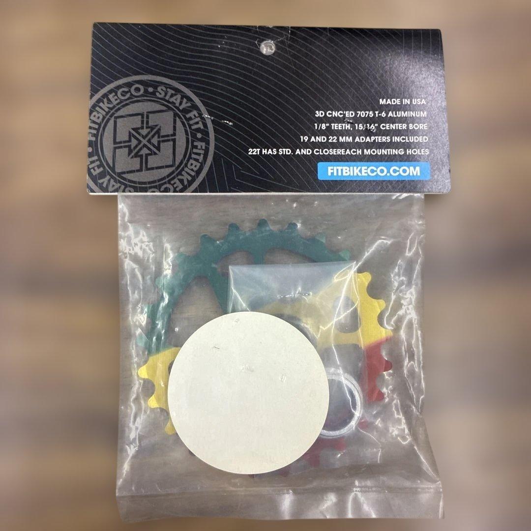 限定！BMX用スプロケット「FIT BIKE CO. 」ラスタカラー　USA製